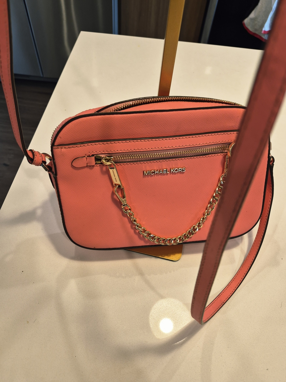 MICHAEL KORS Coral Crossbody Camera Bag